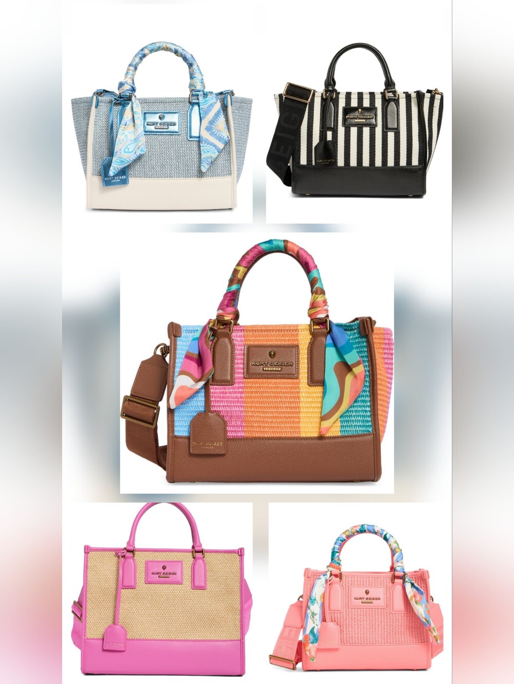 New Summer Collection Kurt Geiger Purse Tote Strap Bags